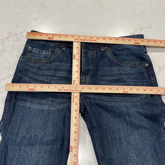 Carbon 2 Cobalt C2C Elemental Jeans Mens 36x32 Blue Button Fly Slight Taper Leg - Picture 5 of 11